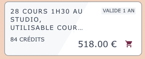 Carte se 28 cours Carte se 28 cours de 1h30